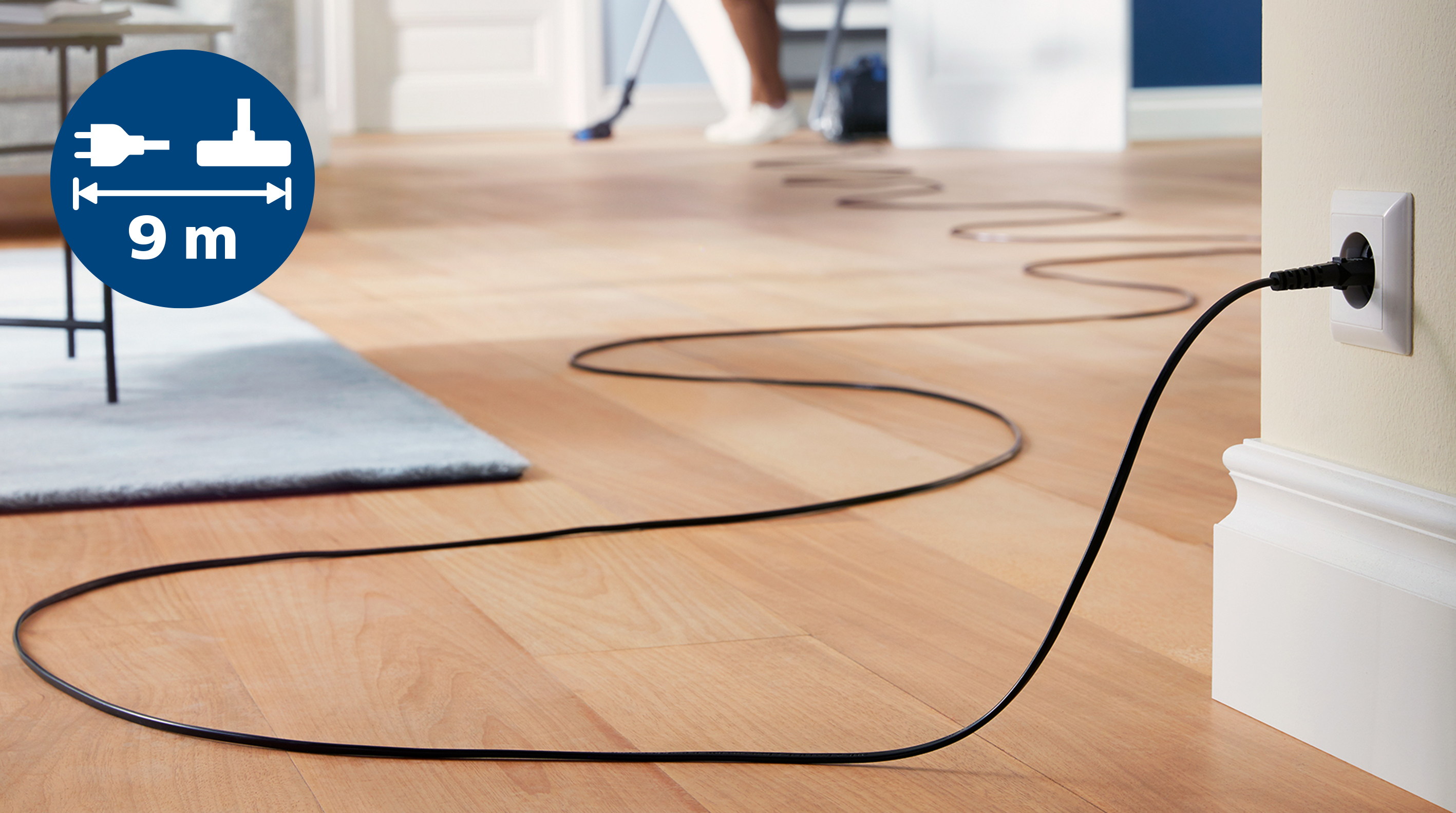 Long 9-metre reach goes further without unplugging