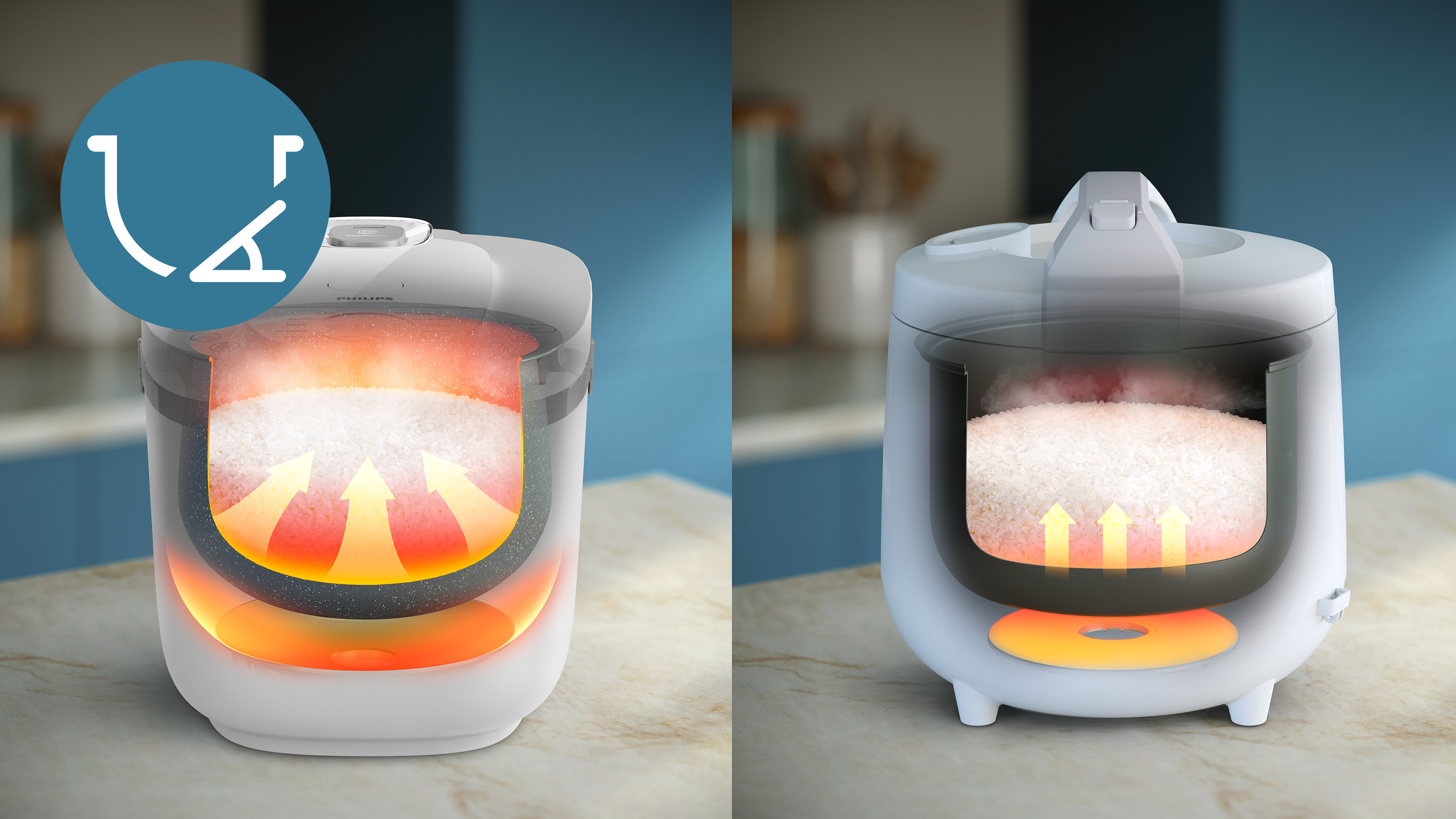 Nasi Tanak Merata dengan Panci Bulat yang Disempurnakan