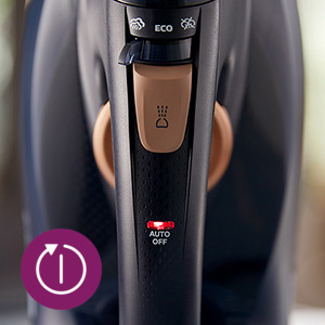 Automatic shut-off when the iron is left unattended