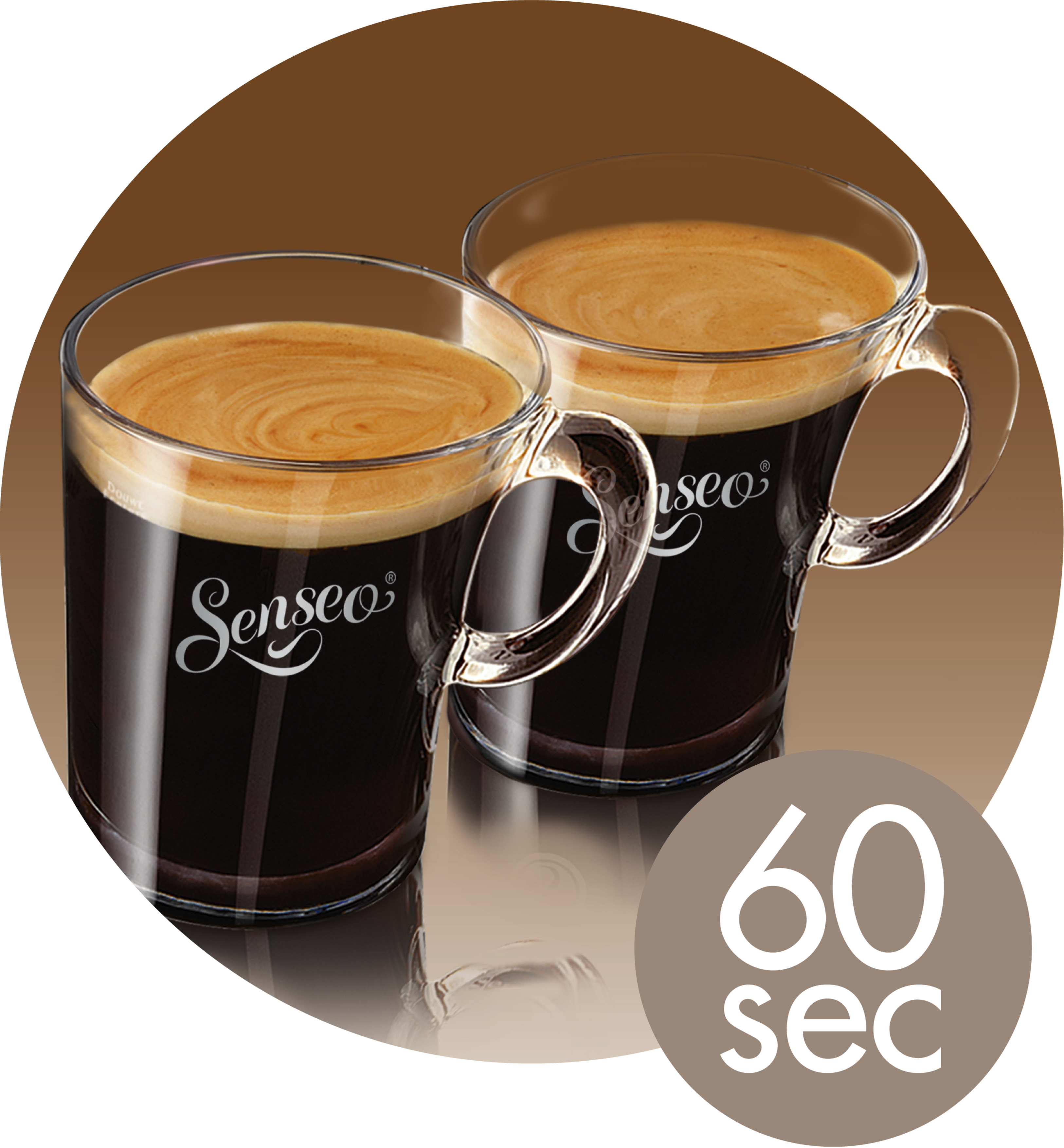 1 oder 2&nbsp;Tassen SENSEO&reg; Kaffee in weniger als einer Minute
