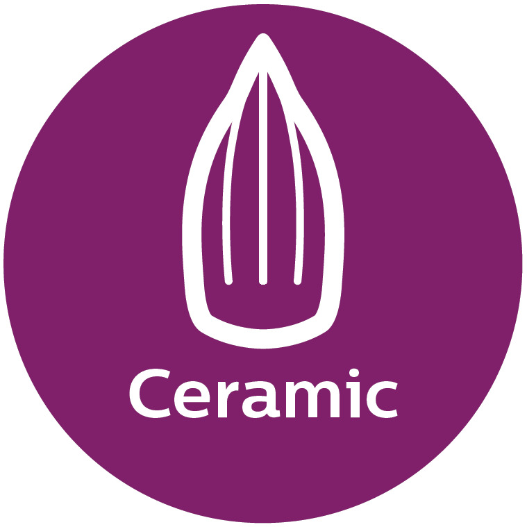 Durable ceramic soleplate for easy gliding