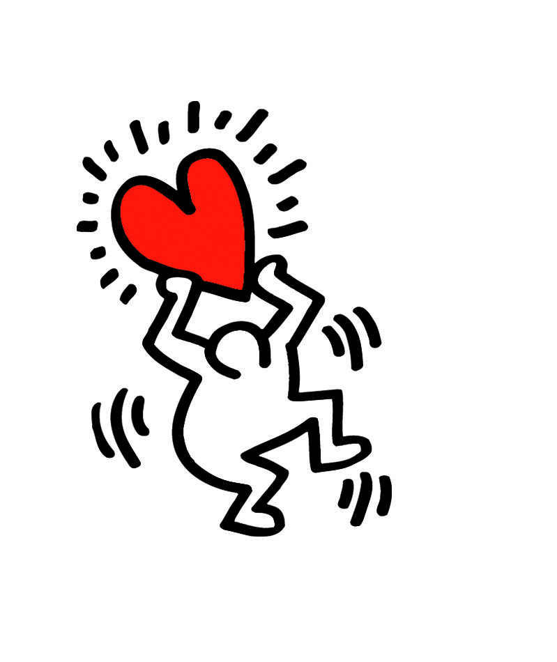 Haring's speelse afbeeldingen brengen kleur in uw dag