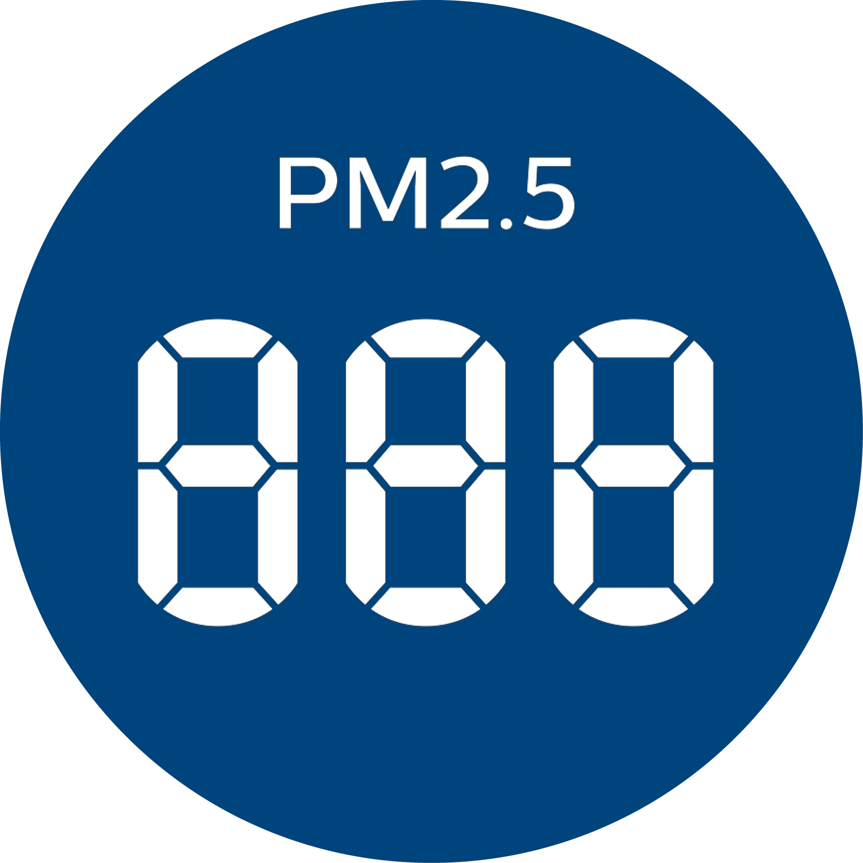 معلومات حول PM2.5 في الوقت الحقيقي وضوء مؤشر جودة الهواء بأربعة ألوان