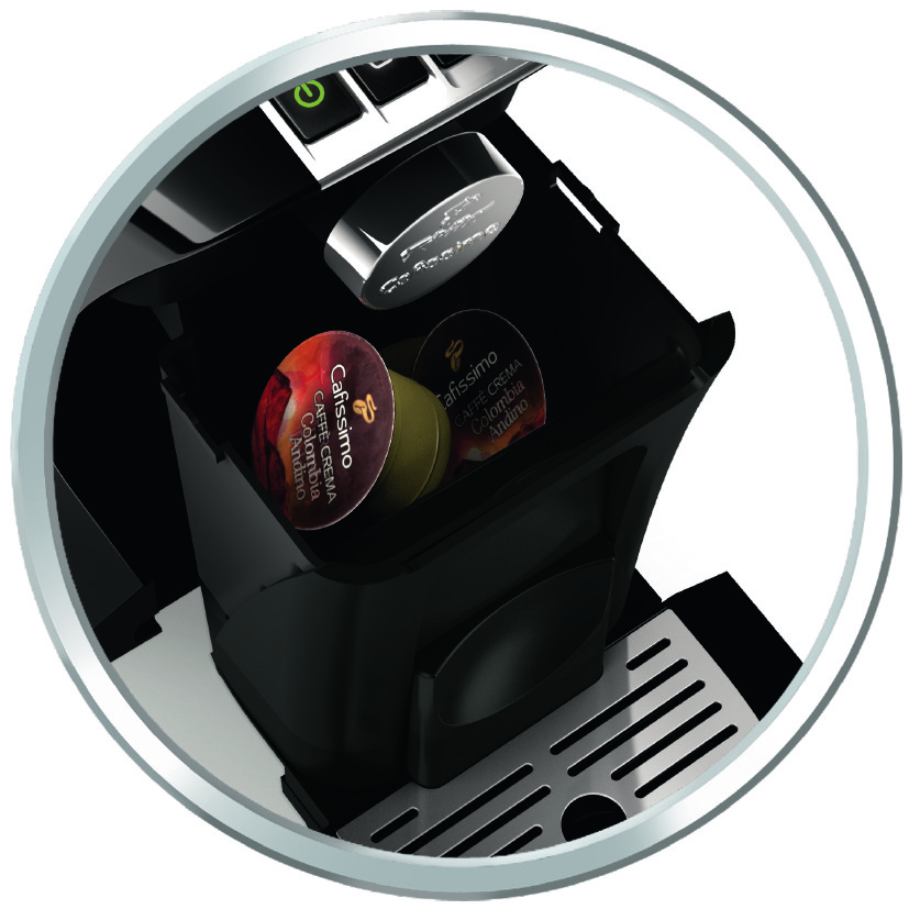 Automatischer Kapsel-Auswurf mit integrierter Schublade