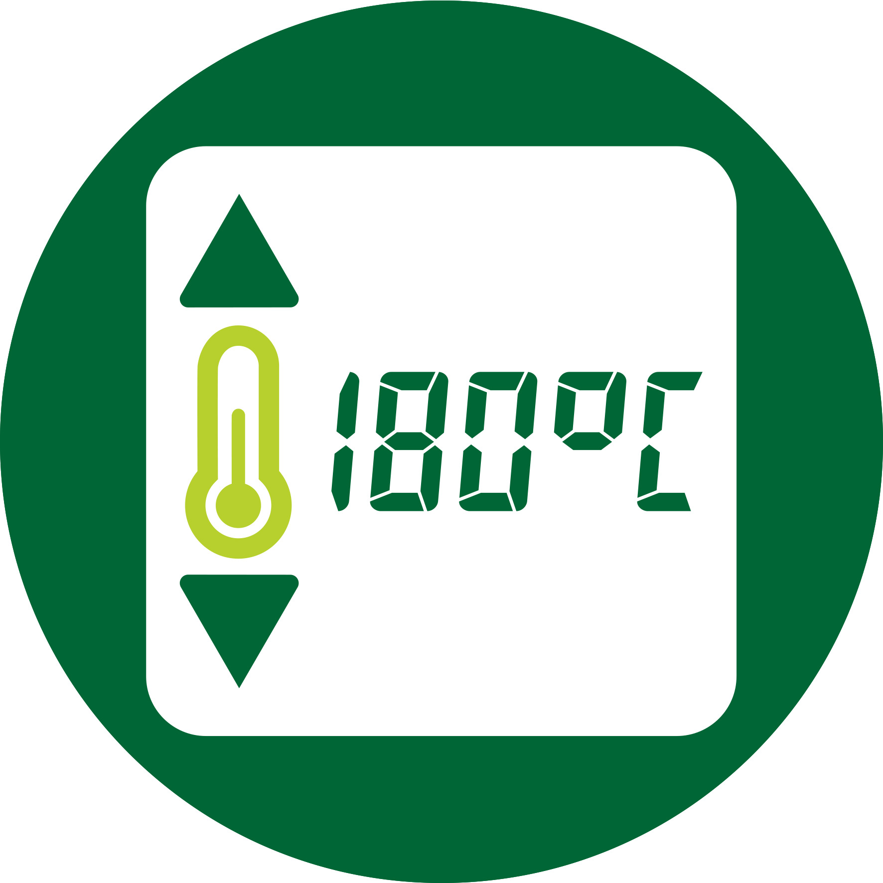 Digital screen for easy control of time and temperature