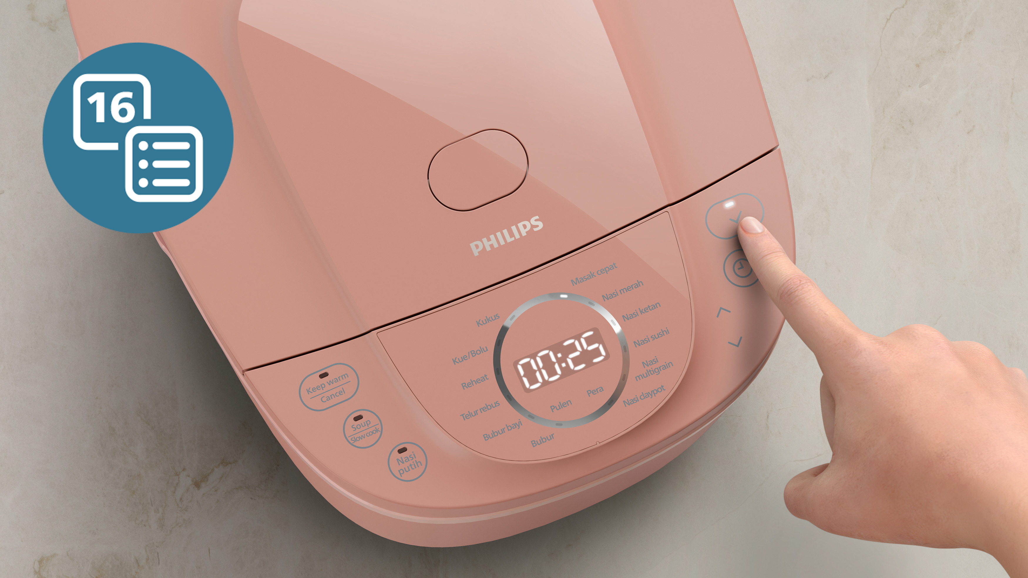 16 menu yang dioptimalkan, dan tetap hangat hingga 48 jam