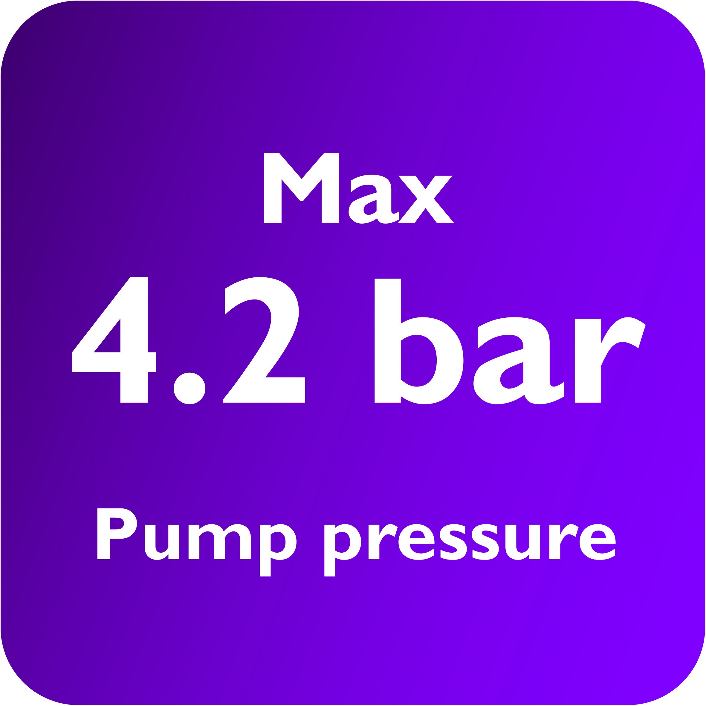 Presi&oacute;n m&aacute;xima de la bomba de 4,2&nbsp;bares