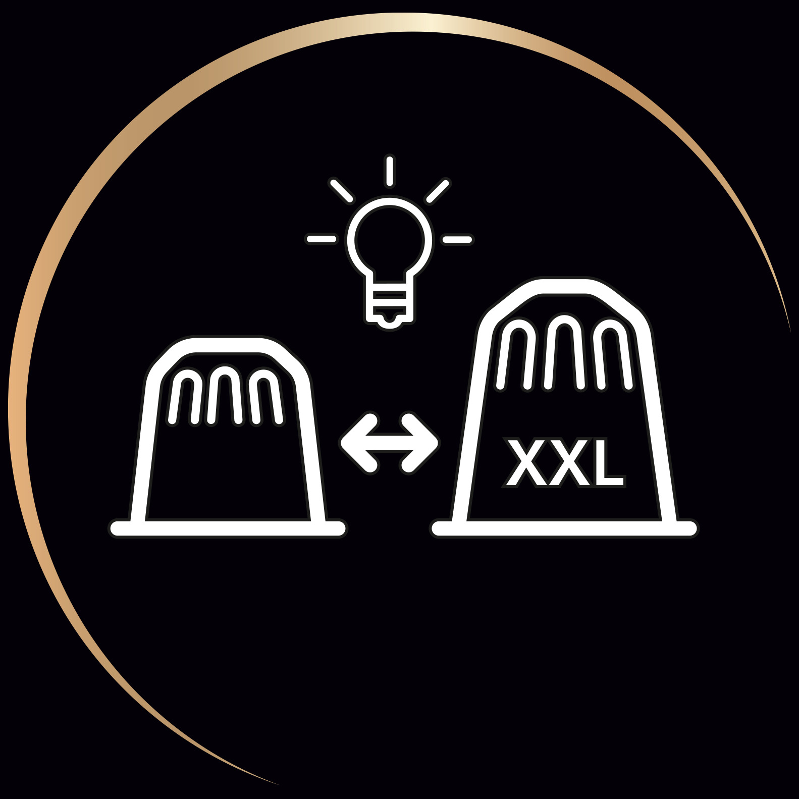 De herkenning voor dubbele capsules detecteert automatisch de capsulegrootte