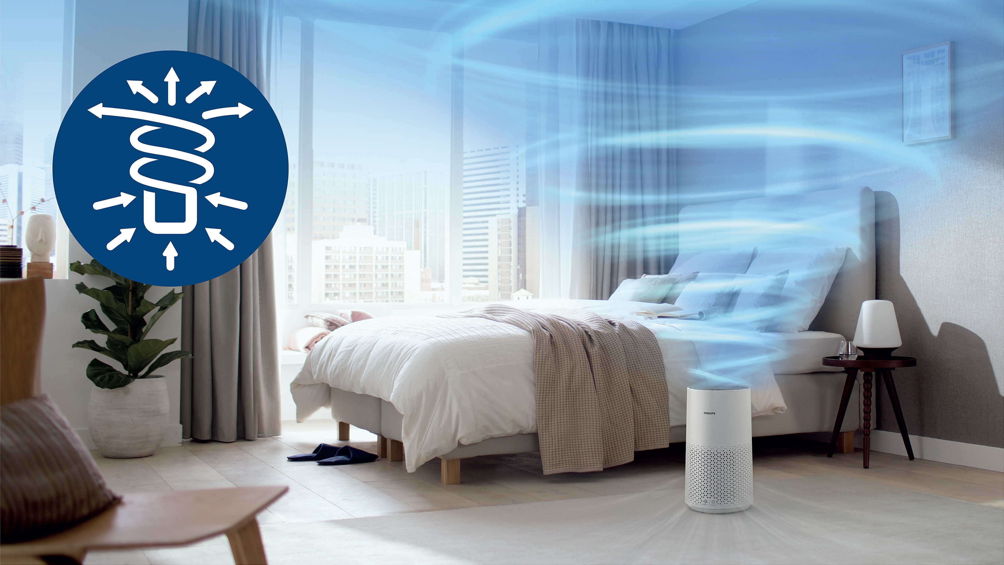 Fast purification suitable for spaces of up to 78 m&sup2;