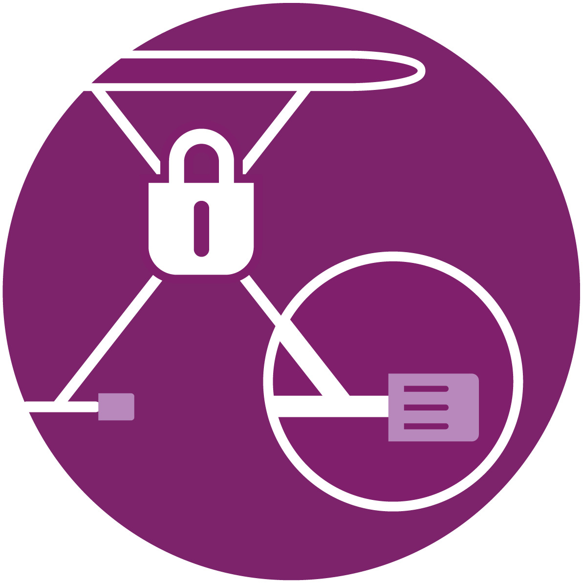 Designed for stability: transport lock and feet caps