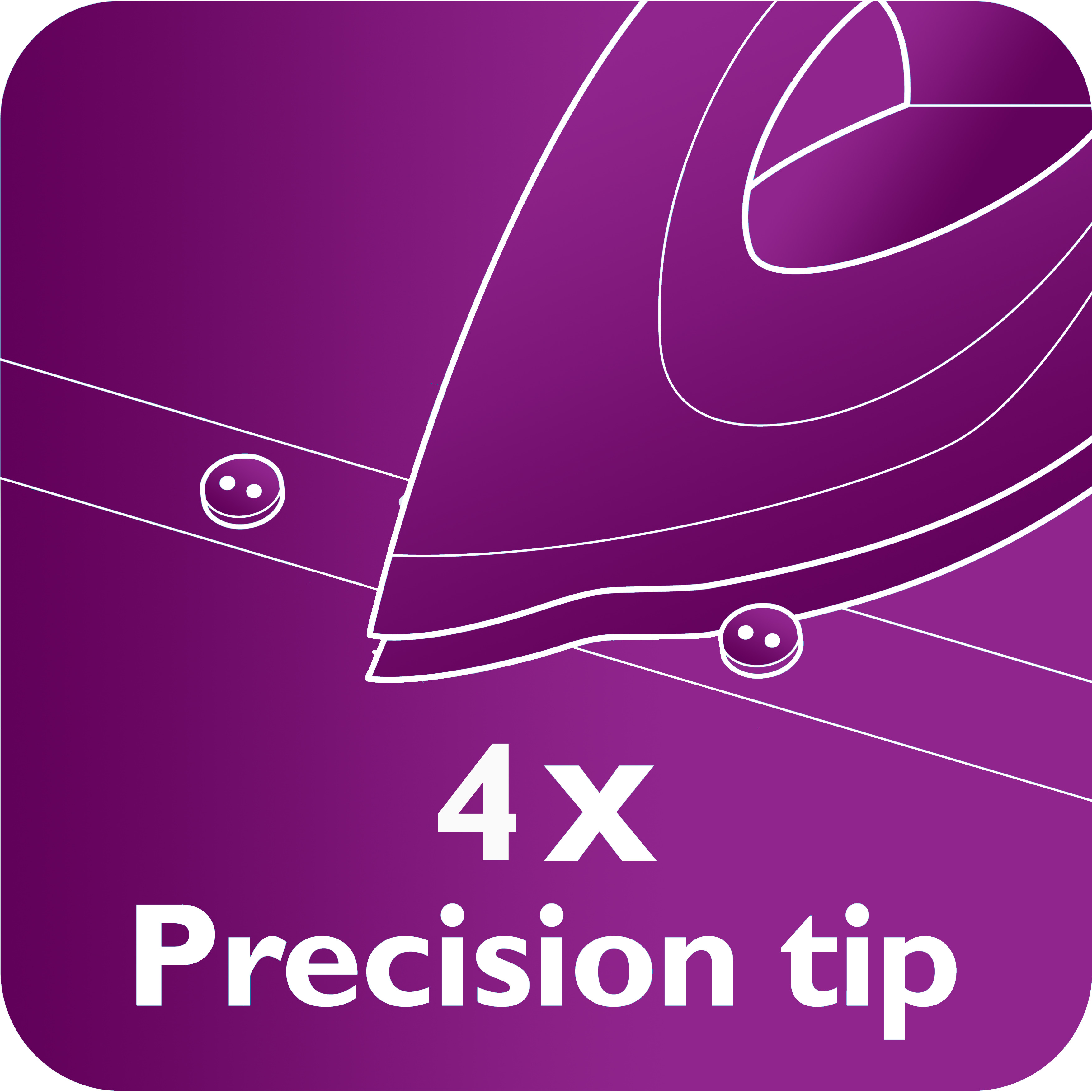 Quattro Precision Tip for an easy reach in tricky areas