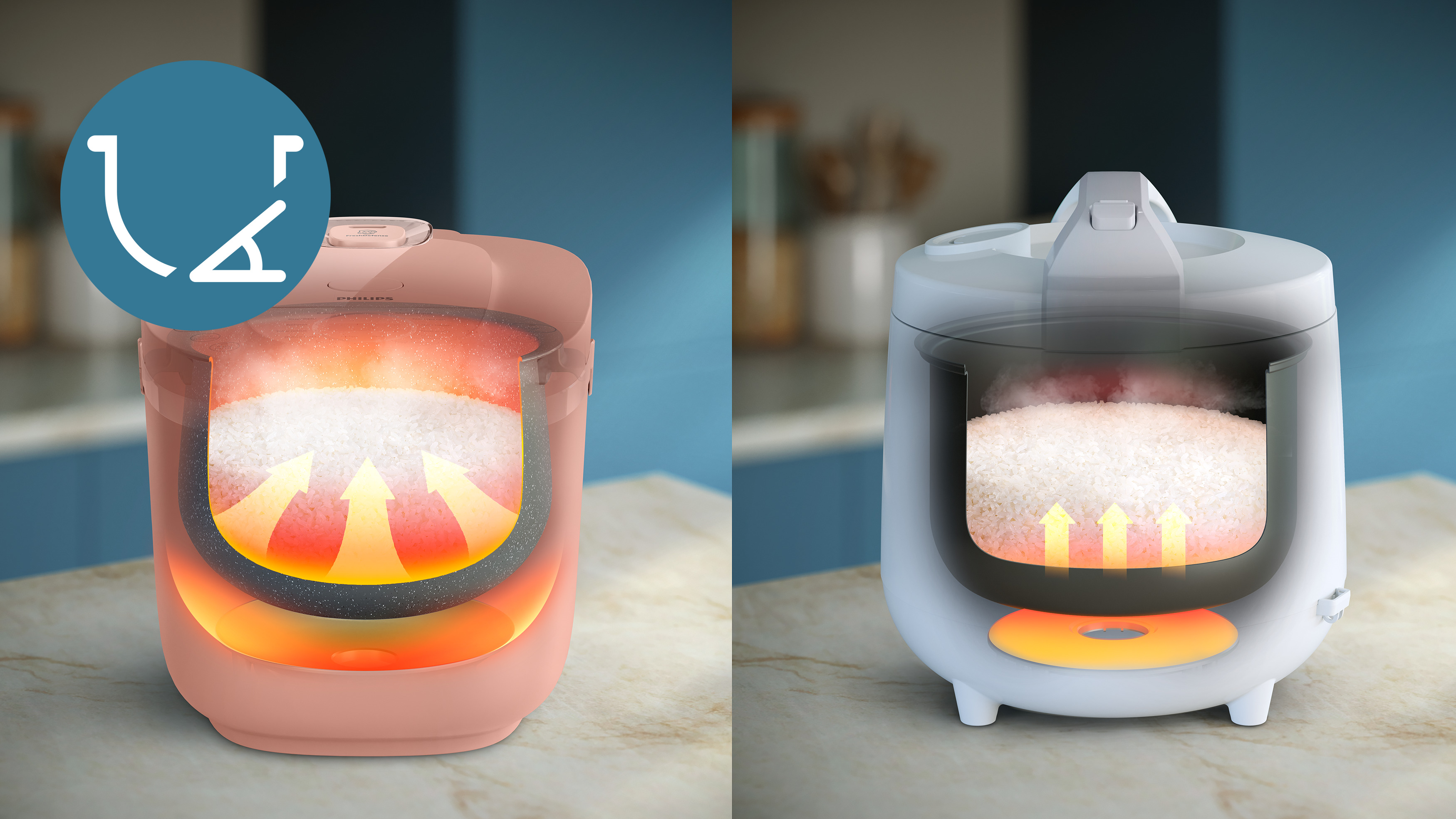 Nasi Tanak Merata dengan Panci Bulat yang Disempurnakan