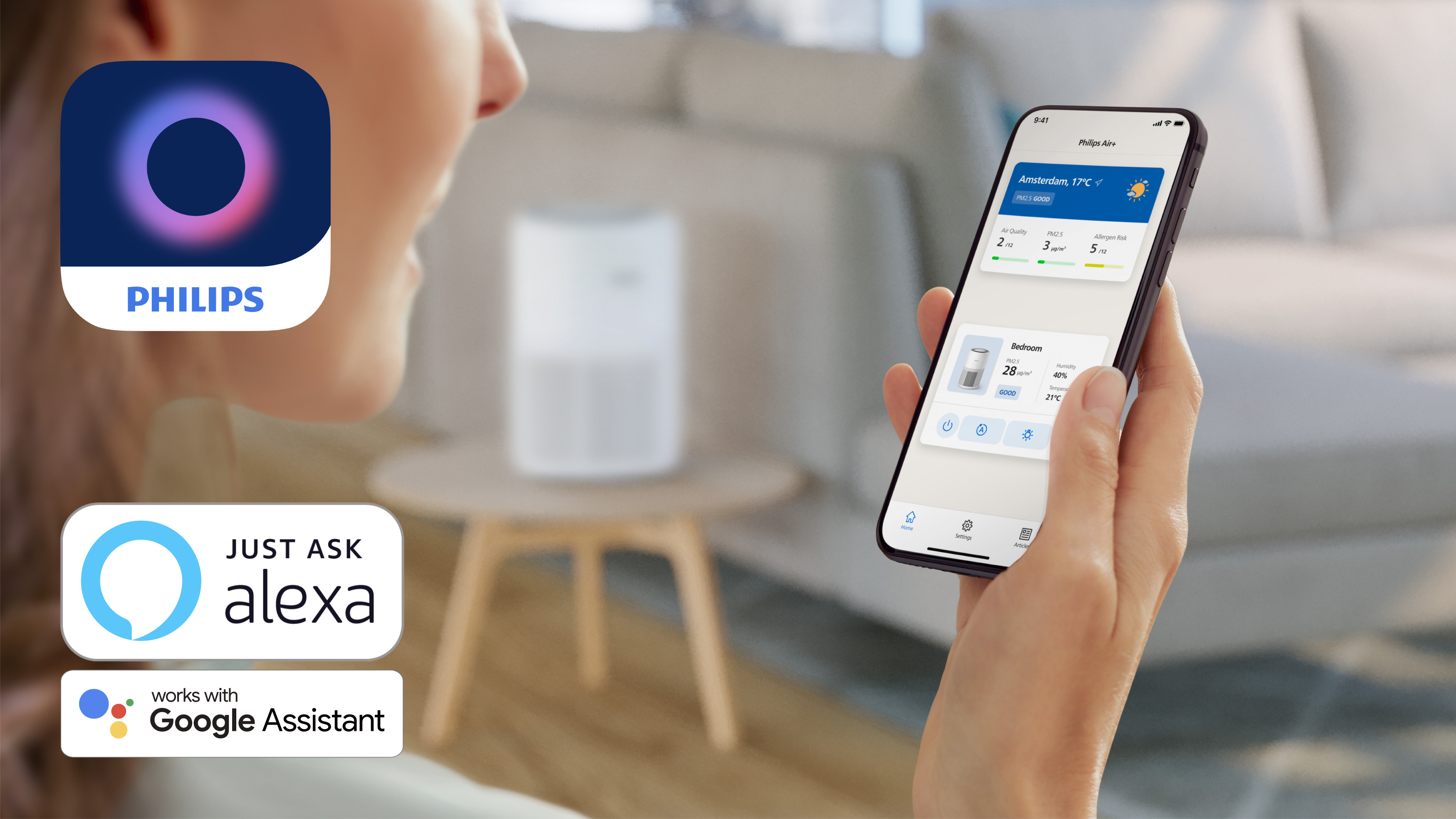 Koppel met de Air+-app voor extra gemak