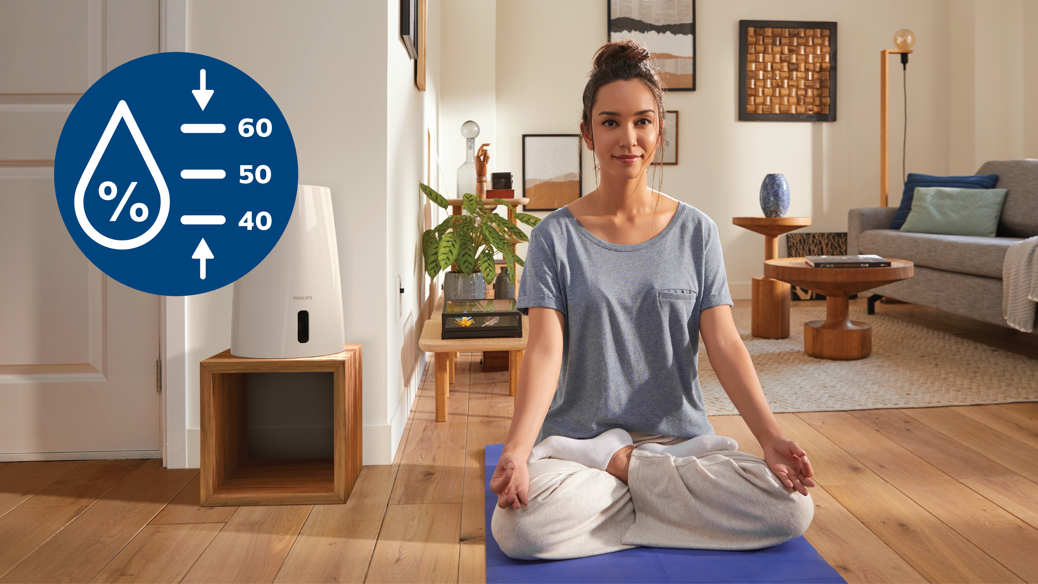 Automatisk luftfuktning med tre inst&auml;llningar