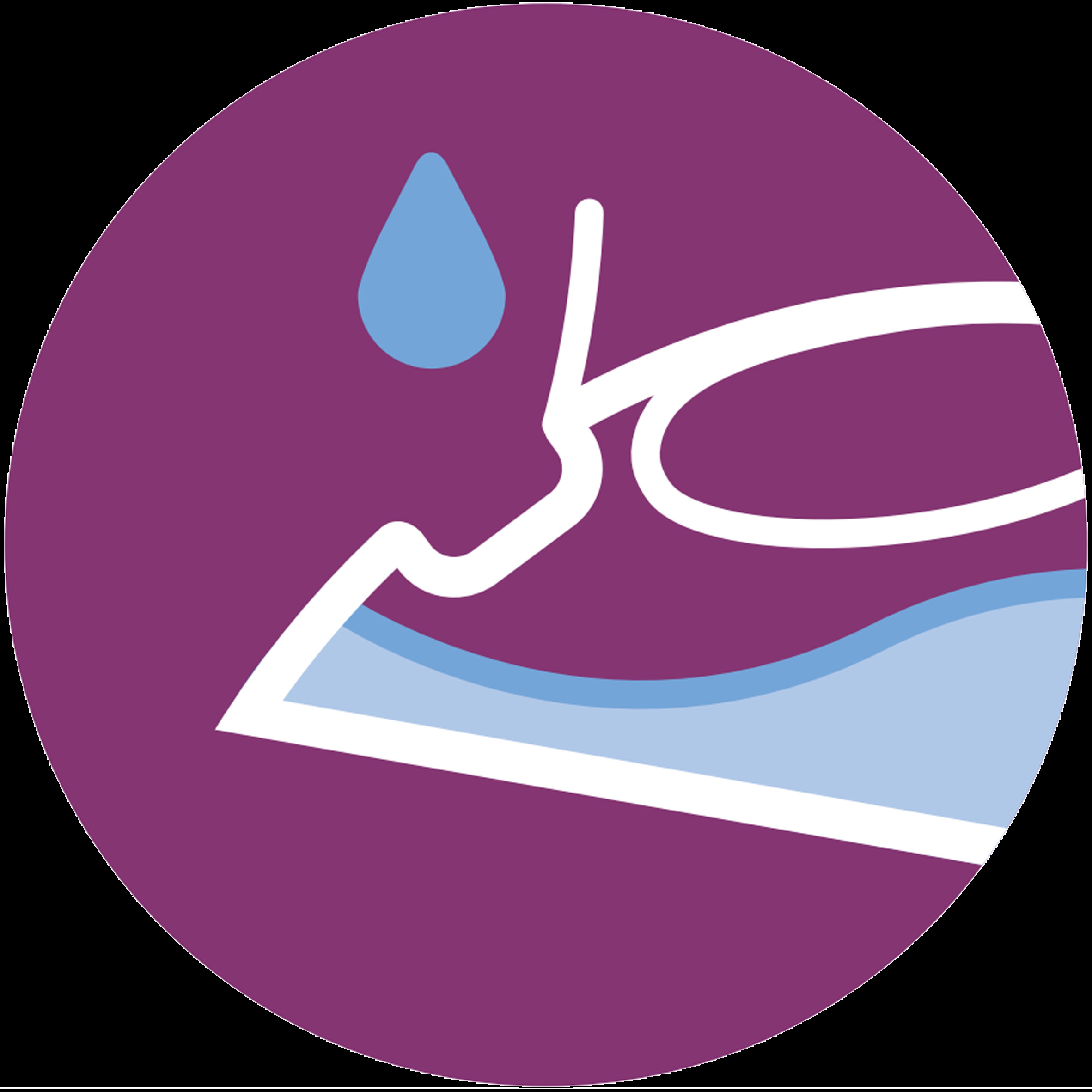 Extra-large water hole for fast filling and emptying