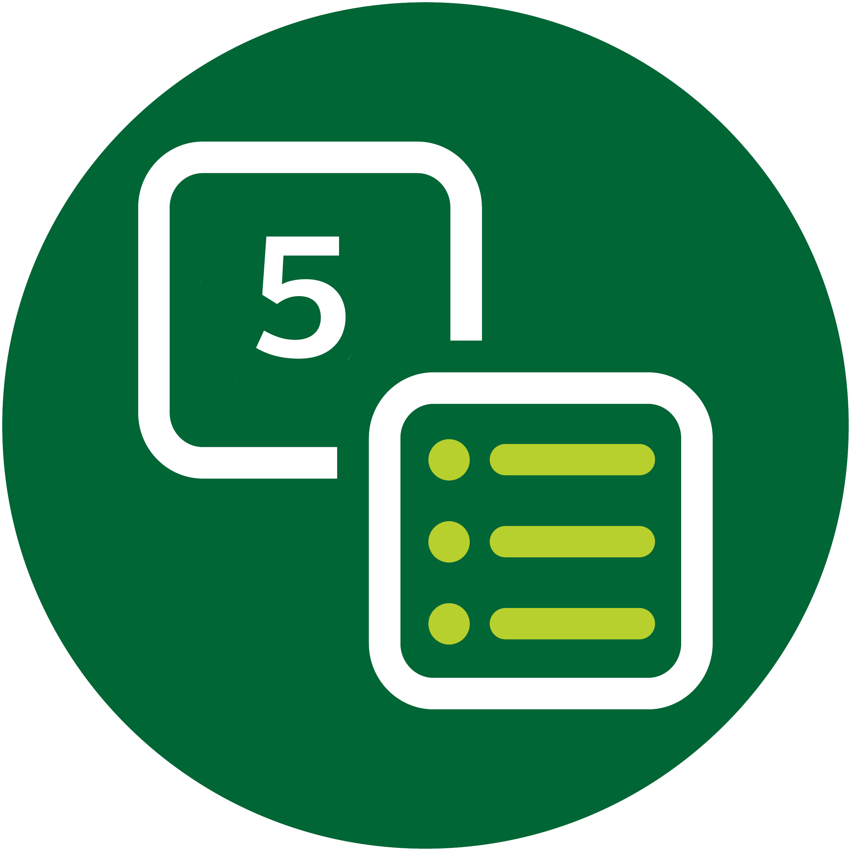 Digital sk&auml;rm med fem f&ouml;rinst&auml;llda matlagningsprogram