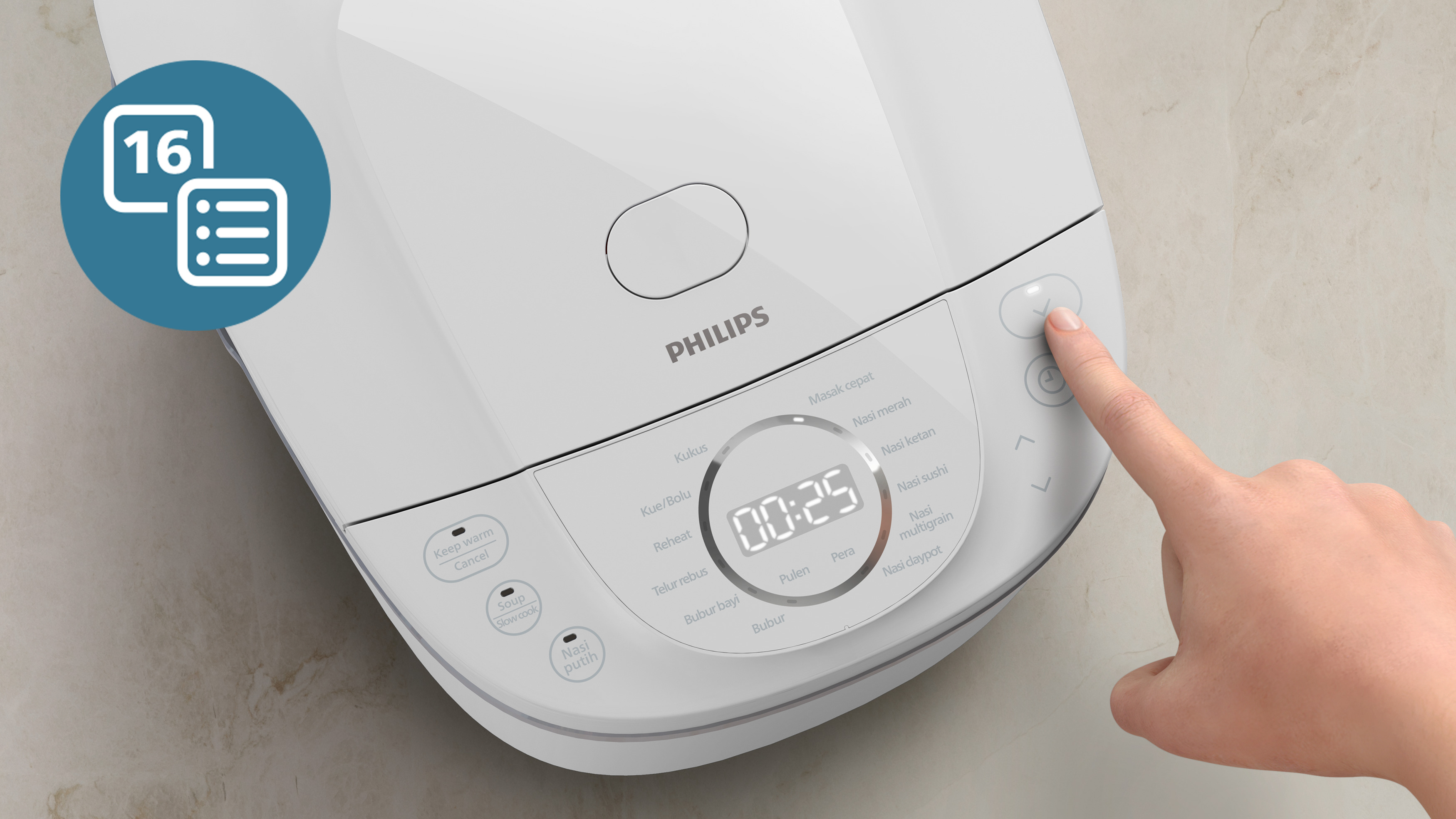 16 menu yang dioptimalkan, dan tetap hangat hingga 48 jam