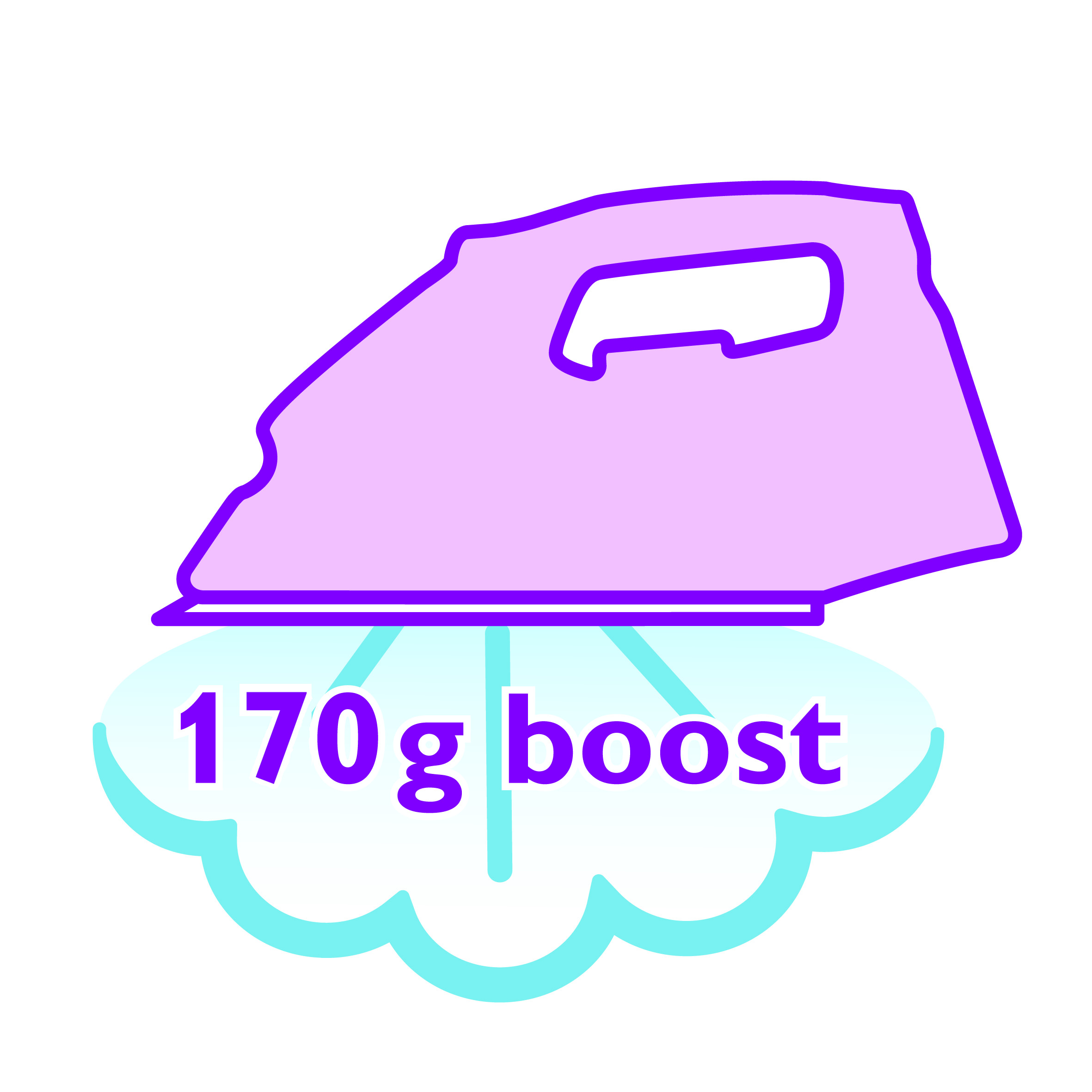 170 g steam boost for the most stubborn creases