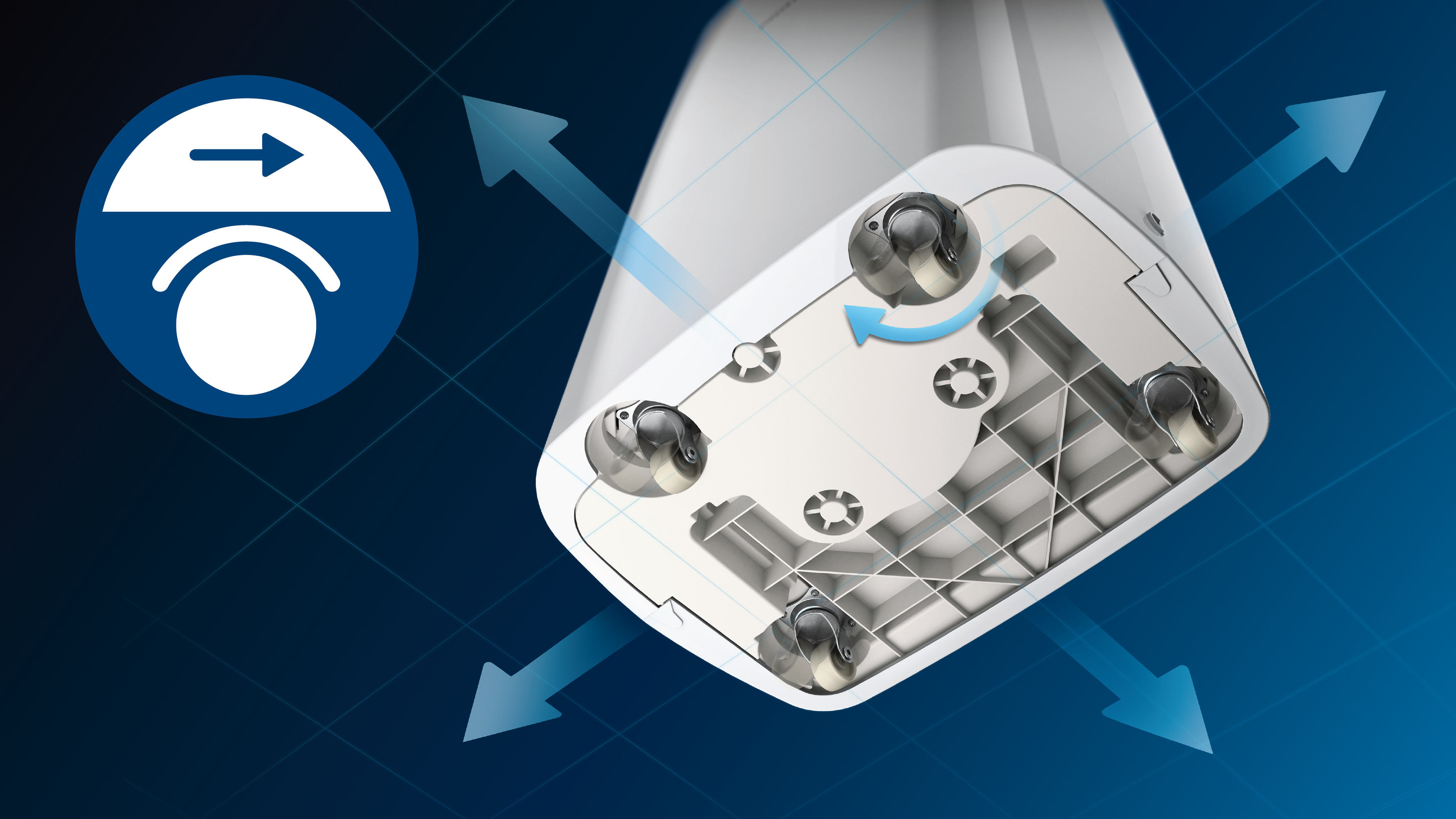 360 度滾輪讓您輕鬆移動抽濕機