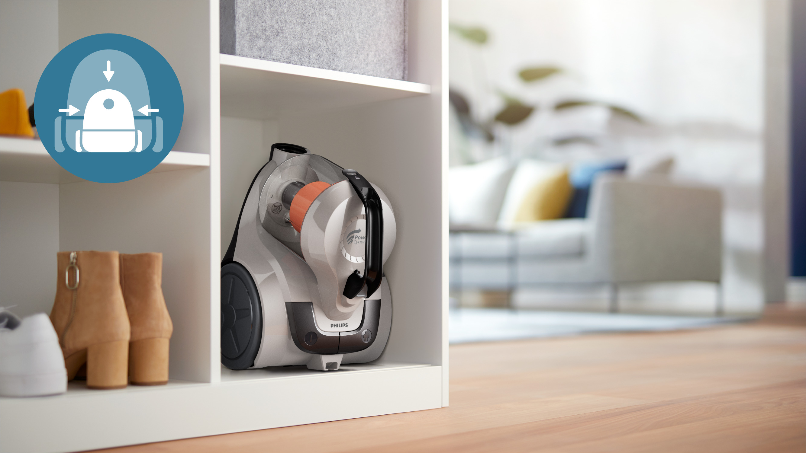 تصميم مدمج للتخزين السهل