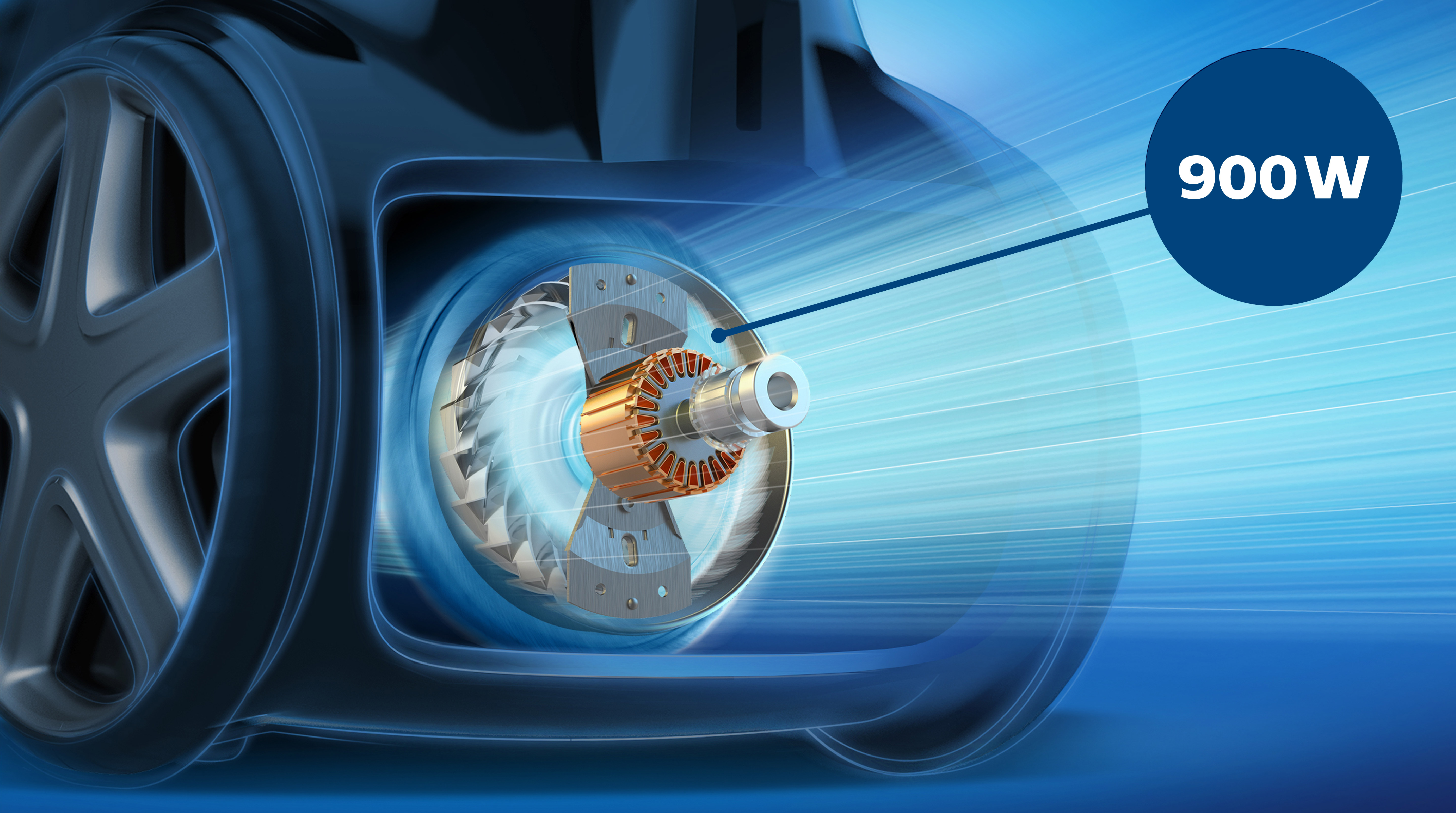 900 W motor for high suction power